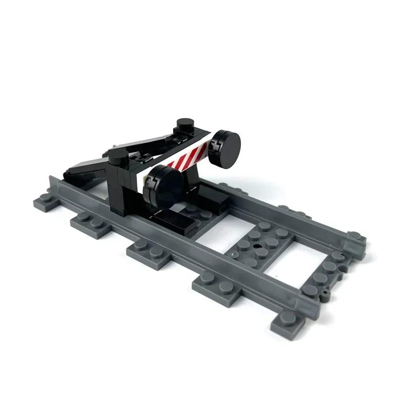 City Trains DIY Building Blocks Straight Curved Rail Bricks Parts Bridge Tunnel Model Soft Flexible Cross Tracks Railway MOC Toy