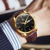 Business Leather Calendar Best Gift for Men Men's Wristwatch, Watch, Clock, Band, Stylish, Waterproof, Display, Luminous,