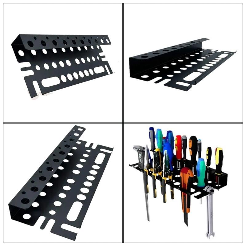 Space Saving Metal Tool Organizer Wall Mount Storage Rack for Tools Screwdriver Pilers Wrench Utility Tool Holder Shelf