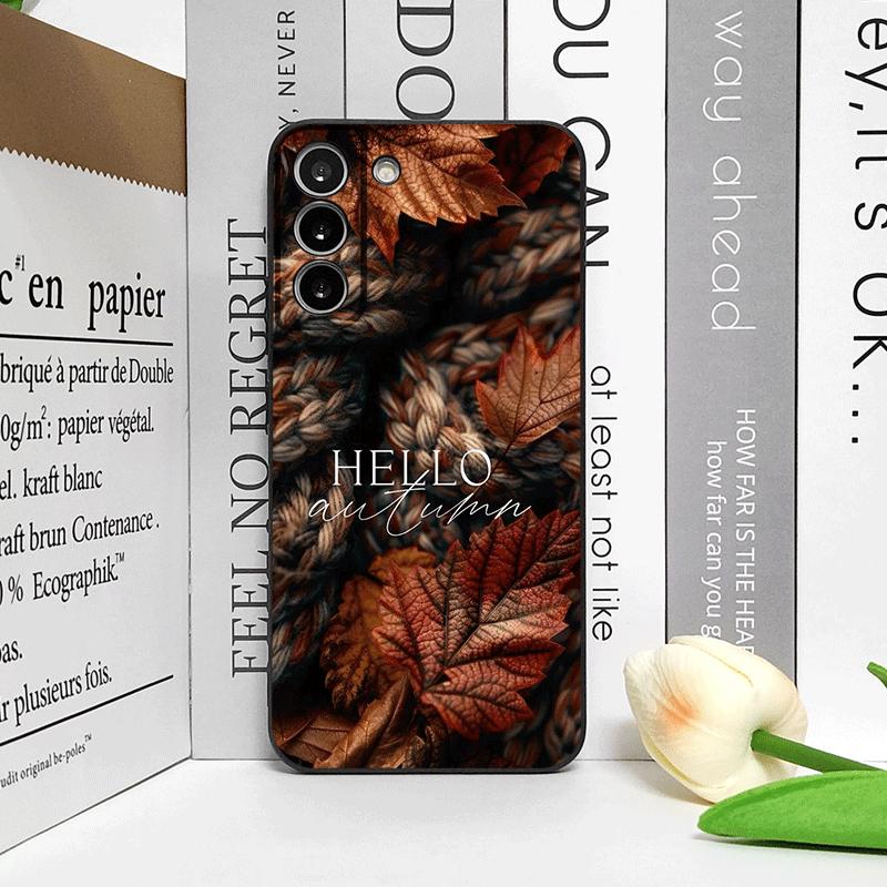 Creative Hello Autumn Maple Leaf Landscape Phone Case for Honor Huawei 200 100 400 PRO 90 Lite X8 X7 Magic 7 6 5 Pro Soft Cover