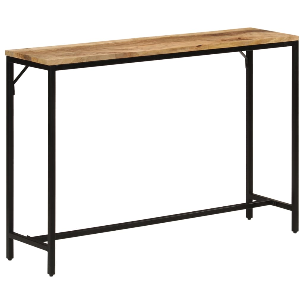 Console Table 110x30x75 cm Rough Solid Mango Wood and Iron