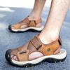 2025 New Bag Head Sandals Men's Mesh Breathable Sports Outdoor Beach Shoes Non-slip Hollow Cowhide Men's Shoes Trend