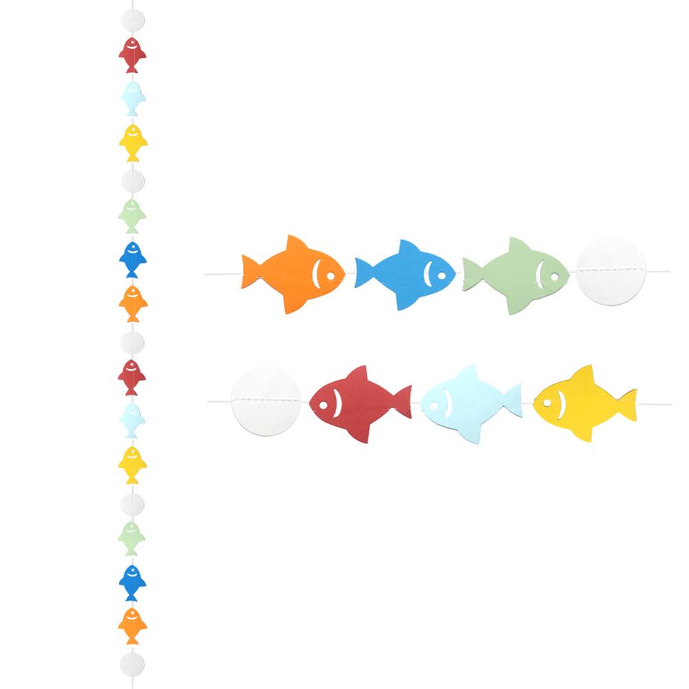 Cartoon Paper Fish Banner Sea Theme Paper Garlands Kindergarten Window Decoration