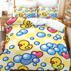 Yellow Duck Bedding Set Single Twin Full Queen King Size Little Duck Bed Set Aldult Kid Bedroom Duvetcover Sets 3D Print