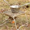 Outdoor Stainless Steel Camping Grill Portable Foldable Mini Grill Rack Burner Stove Stand For Picnic Cooking Camping Equipment
