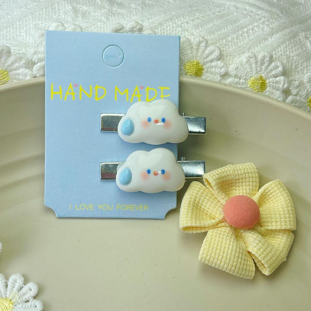 Kids' Cute Blue Bear Heart Hair Clip & Bow