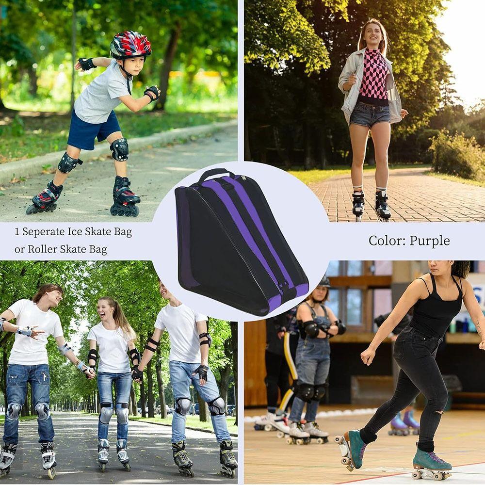 Adjustable Straps Roller Skate Bag Large Capacity Roller Skate Backpack Ice Skate Case