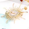 Enamel Sun Brooch Pin Women   Scarf Coat Brooch Weeding Jewelry