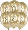 Ballons Zum 60. Geburtstag Sechzigster Gold Glänzend Chrom Party 6 Stück.