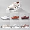 Women's Oxford Flats - Genuine Leather Wingtips Lace-Up Comfort Brogue Derby Patent Platform Casual Shoes for Spring Autumn