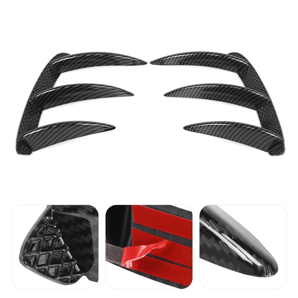 Rear Bumper Lip Splitter Canards Vents Replacement for Mercedes Benz W176 A200 A250 A260 A45 AMGCarbon Fiber Style