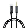 Cable de audio AUX iPhone Lightning minijack 35 mm 1 m negro