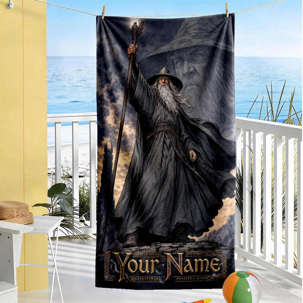 Lord Rings Personalized Name Beach Towel Soft Durable Quick-Dry Portable for SwimmingBeachCamping Travel Beach AccessoriesGym