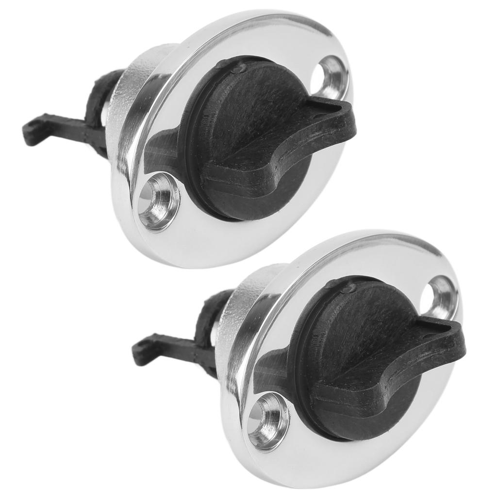 2pcs 316 Stainless Steel Marine Drain Plug Oval Garboard Transom Boat Plug for 1inch Hole