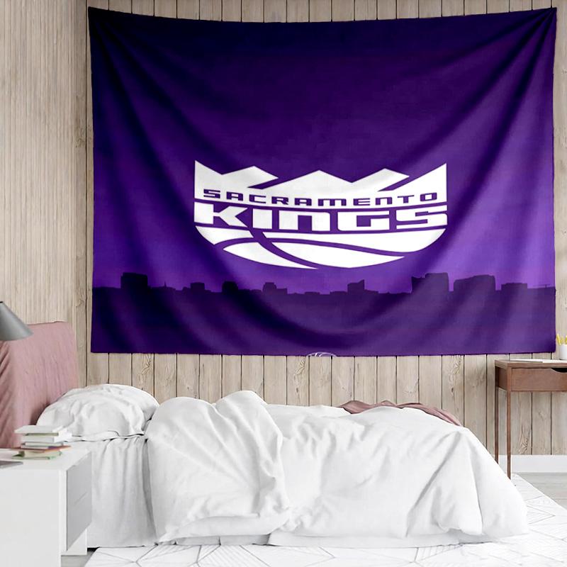 1PC Sacramento Basketball Logo Quick-Dry Tapestry, Unique Design Tapestry, Suitable for Bedroom,Livingroom, Playroom,Heartwarming Holiday Gifts
