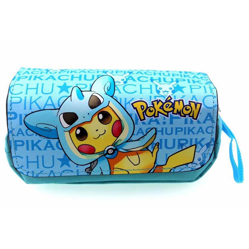Large Capacity Pokémon Pencil Case for Students - Cartoon Anime Design