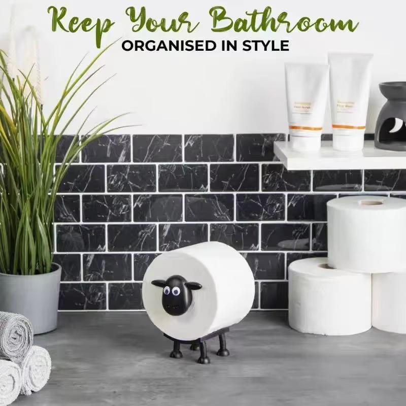 New Creative Sheep Toilet Roll Holder Cute Cartoon Sheep Tissue Box Funny Toilet Paper Holder Lovely 3D Printed Home Decoration