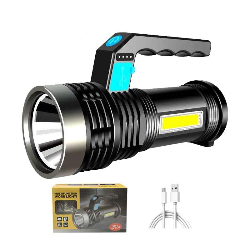 

Новейшие 2000mAh портативные высокомощные перезаряжаемые светодиодные фонарики ультра кемпинговый фонарь с COB боковой лампой наружное освещение ABS сделать