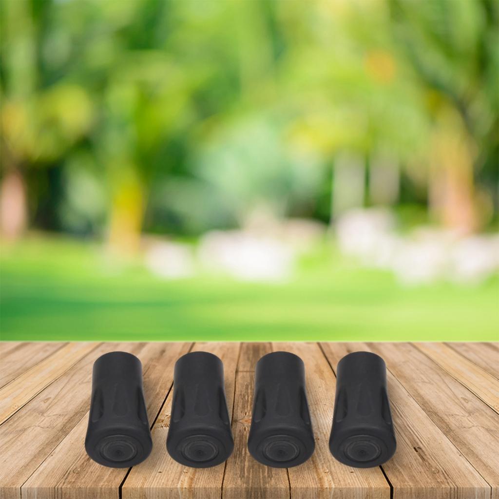 Stay Safe On Your Hiking Trip with Rubber Trekking Pole Tip Covers 2/4Pcs