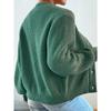 Women S Long Sleeve V Neck Knit Cardigan Solid Color Loose Casual Outerwear
