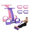 Exercitador Pedal Multifuncional com Elásticos de Resistência, Oito Tubos e Duas Alças Destacáveis para Fitness em Casa e Fisioterapia