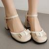 Close Toe Women Sandals Summer Shoes Outside Sweet Bow D'Orsay Ankle Strap Elegant Black Nude Green Party Wedding Shoes Brand