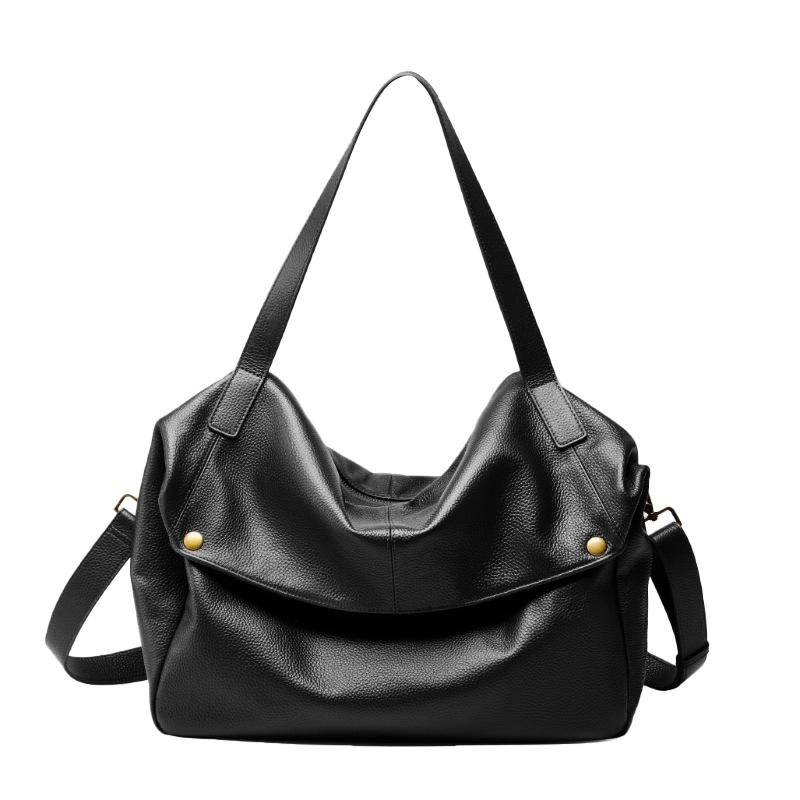 

FOXER Genuine Leather Shoulder Bag for Women Large Capacity Handbag Female Casual Tote Bag Computer Bag Crossbody Purse as Gift