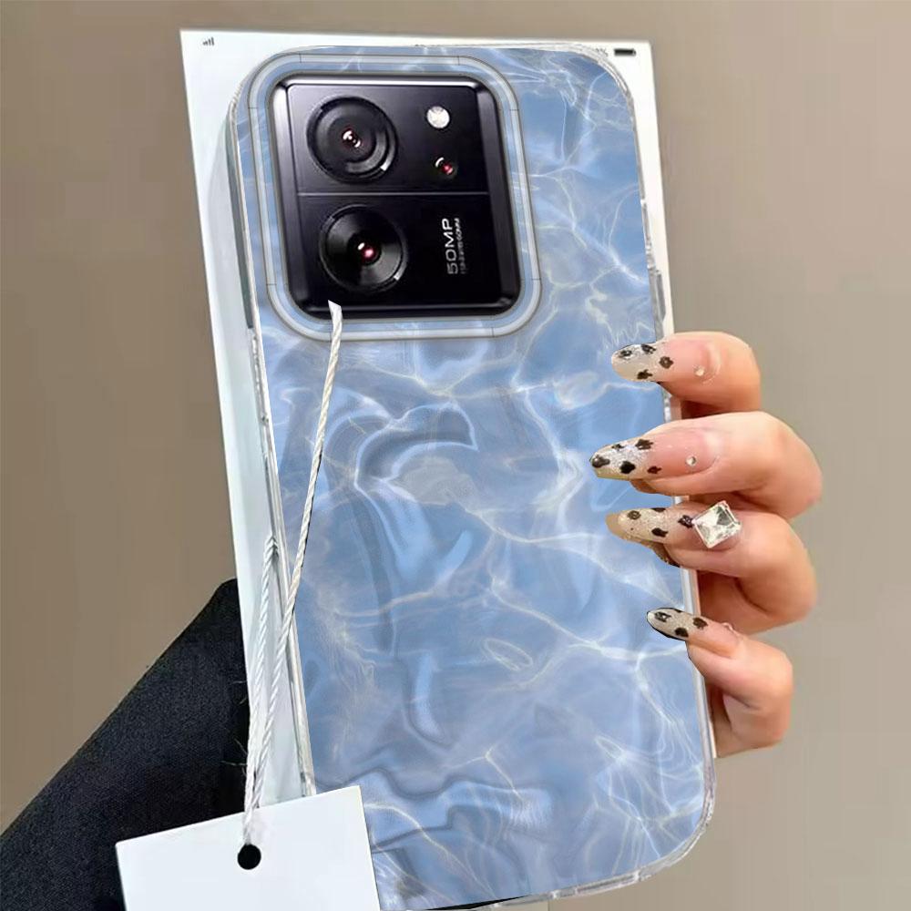 Water Texture Butterfly Flower Phone Case for Xiaomi 13T 14T 11 Lite Poco X5 M6 Pro X6 X7 X3 Pro NFC C75 C71 C65 C61 M5S Cover