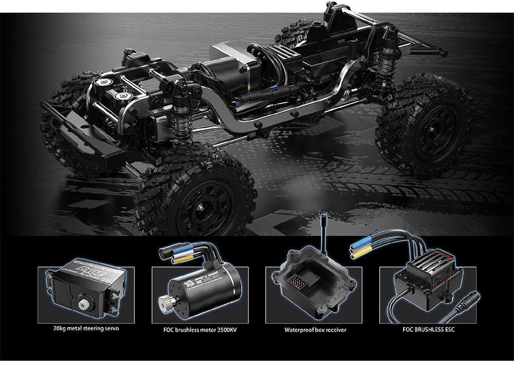 MJX H12Y/H12Y+ Brushless 1/12 RC Off-Road Mountain Climbing Car