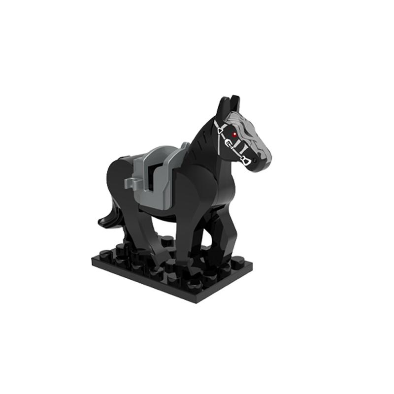 City Street View Medieval Military Transport Horse Animals Building Blocks Weapons Helmet Carriage Farm Cattle Bricks Toys Gifts