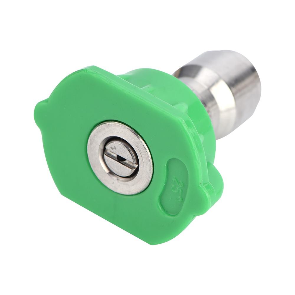 1/4 Inch Quick Connect Pressure Washer Spray Nozzles 0°, 15°, 25°, 40°, and 65° Small Size Spray Nozzle Tips Set Universal