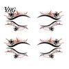 Waterproof Cosplay Makeup Transfers 2 Pairs Halloween Eye Tattoo Stickers, Temporary Face Decals with Quick Art for Novices Pumpkin Bat Spider