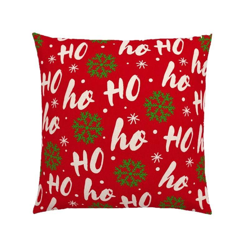 Nordic Christmas Pillow Cover Red Cartoon Santa Claus Series Dutch Velvet Sofa Cushion Cover