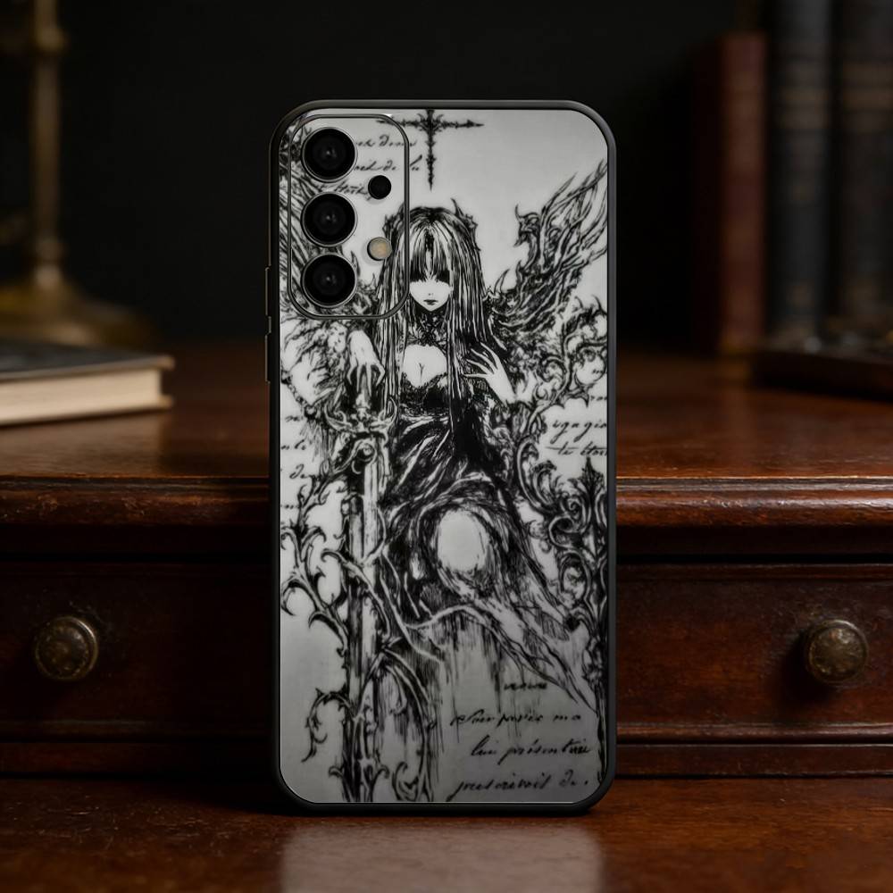 

Gothic Cyber Sigil Cross Eyes Skull Phone Case For Samsung S25,S24,S21,S22,S23,S30,Ultra,S20,Plus,Fe,Lite Black Shell Samsung S20ULTRA5G