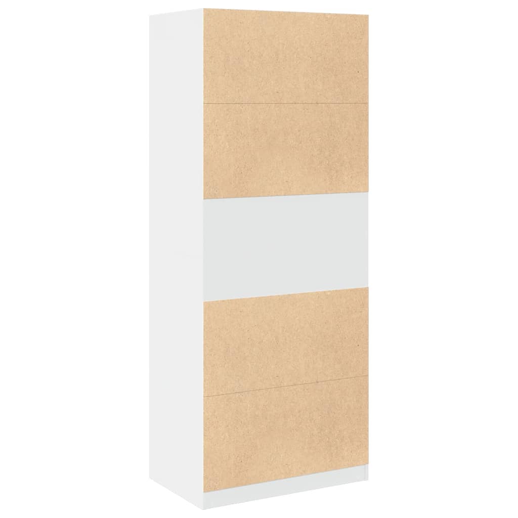 Vidaxl Wardrobe, White, 80X50X200 Cm, Wood-Based Material