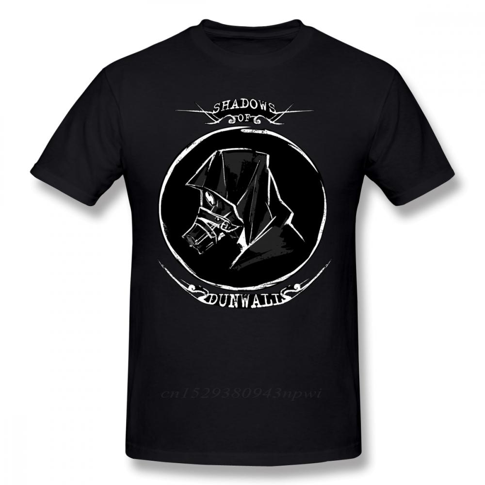 Dishonored T Shirt Black Shadows TShirt Short Sleeve Printed Tee Shirt Mens Cute Beach 100 Cotton Tshirt