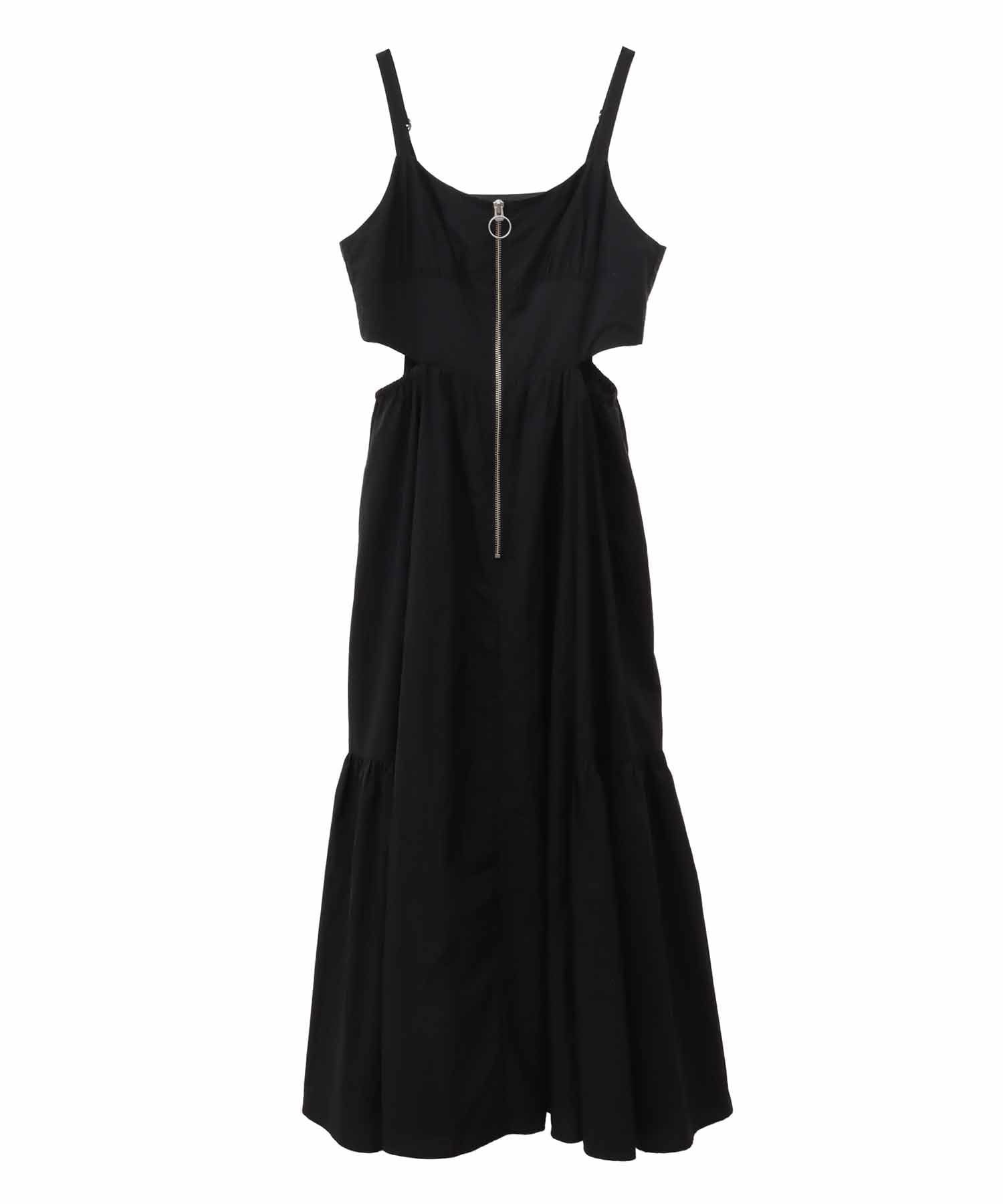

Son De Casual Dress Front Zip Cutout Cami Dress Black [Trantean Mode] Women s