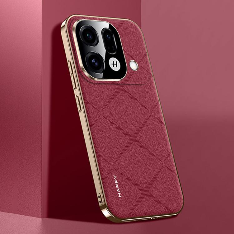 Plain Leather PC Phone Case For OPPO Find X9s Pro 5G, Slim Anti-Scratch Protective Cover