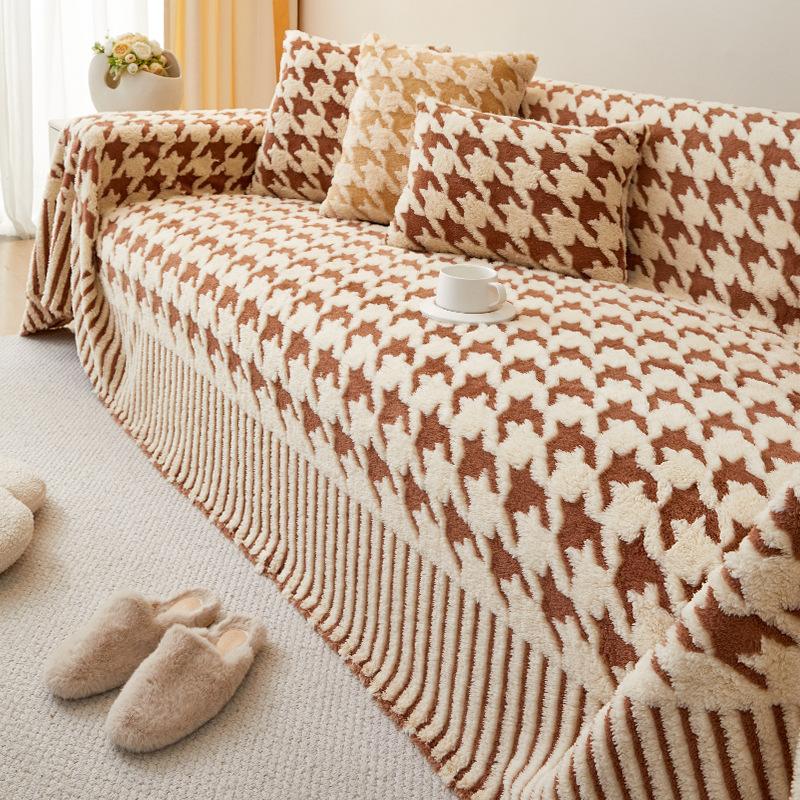 Fresh Sofa Towel Light Luxury High-Grade Plush Full Covered Sets of Cover Blanket Sofa Cover Cloth