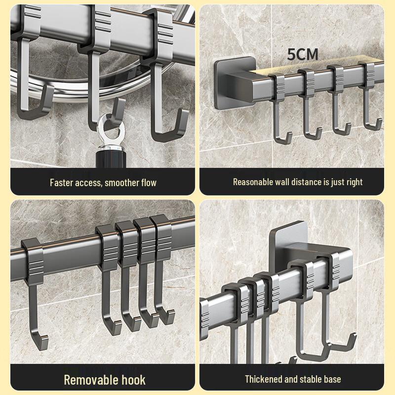 Miling No-Drill Kitchen Utensil Rack