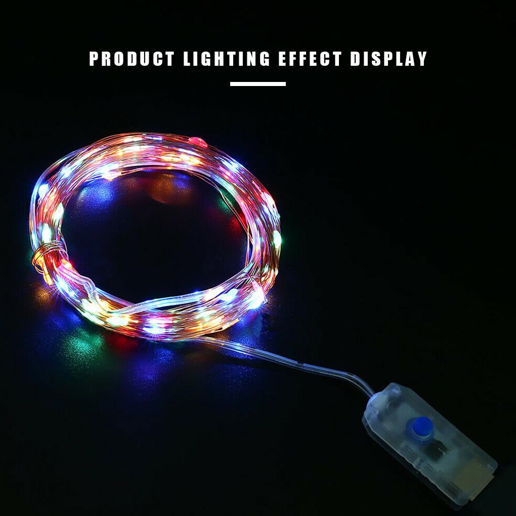 USB LED Home Office Garden Waterproof Remote Control Timer Lamp String 5m 50LEDs Blue