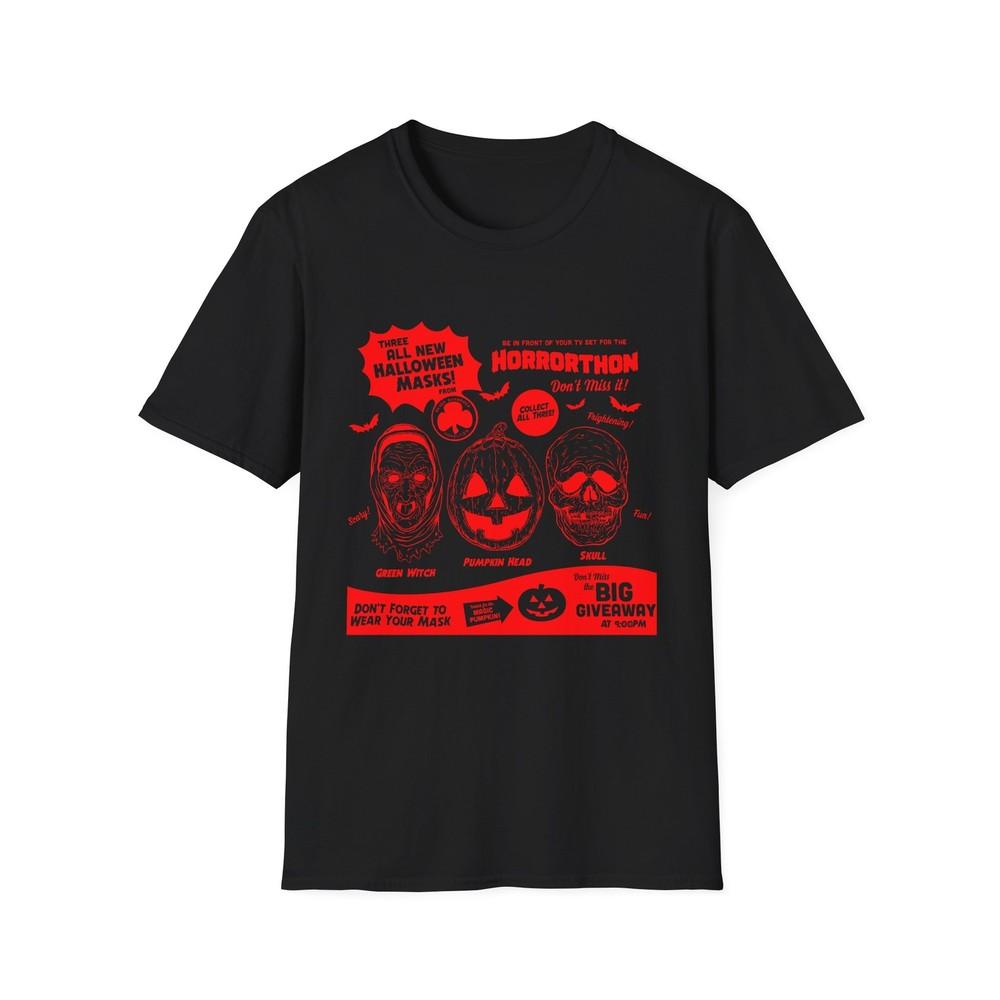 

halloween 3 tv guide ad graphic reproduction 2 in red tshirt 2XL