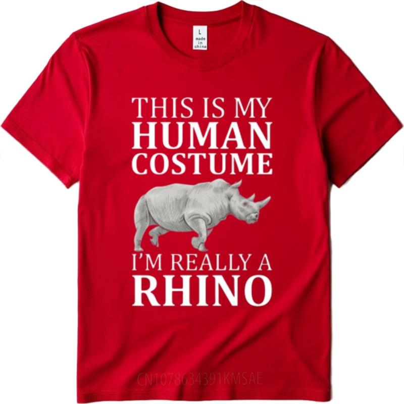 

Tshirts for men Printed Women O Neck tshirt Casual This Is My Human Costume Im Really A Rhino Everyday Man tees Trendy Tshirt S