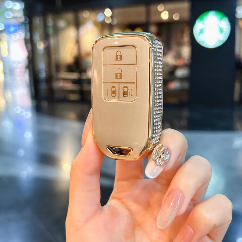 Car Key Case Cover Shell For Honda Crv Civic Accord Xrv Vezel Hiroshi Fit Crider Sensing Urv Car Accessories