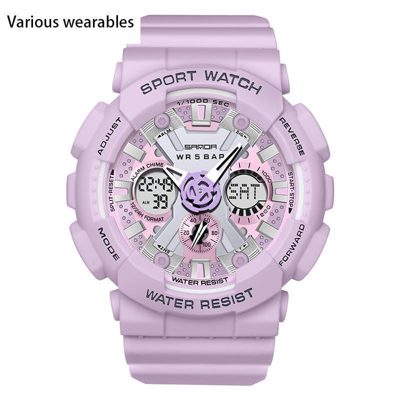 Pánské stylové Harajuku trendy digitální sportovní voděodolné pro muže a ženy, korejská verze Jednoduché elektronické hodinky