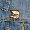 Valigia unisex Giradischi in vinile Spilla smaltata Spilla per giacca di jeans Gioielli distintivo