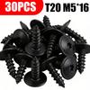 T20 Torx Head Screw M5x16 Car Engine Undertray Splash Shield Guard Bolts Auto Bumper Metal Retainer Fastener for VW Golf Passat