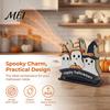 Festive Dining Table Ornament Halloween Wooden Napkin Holder, Ghost Pumpkin Decorative Tabletop Tissue Dispenser, Rustic Kitchen Counter Storage Paper