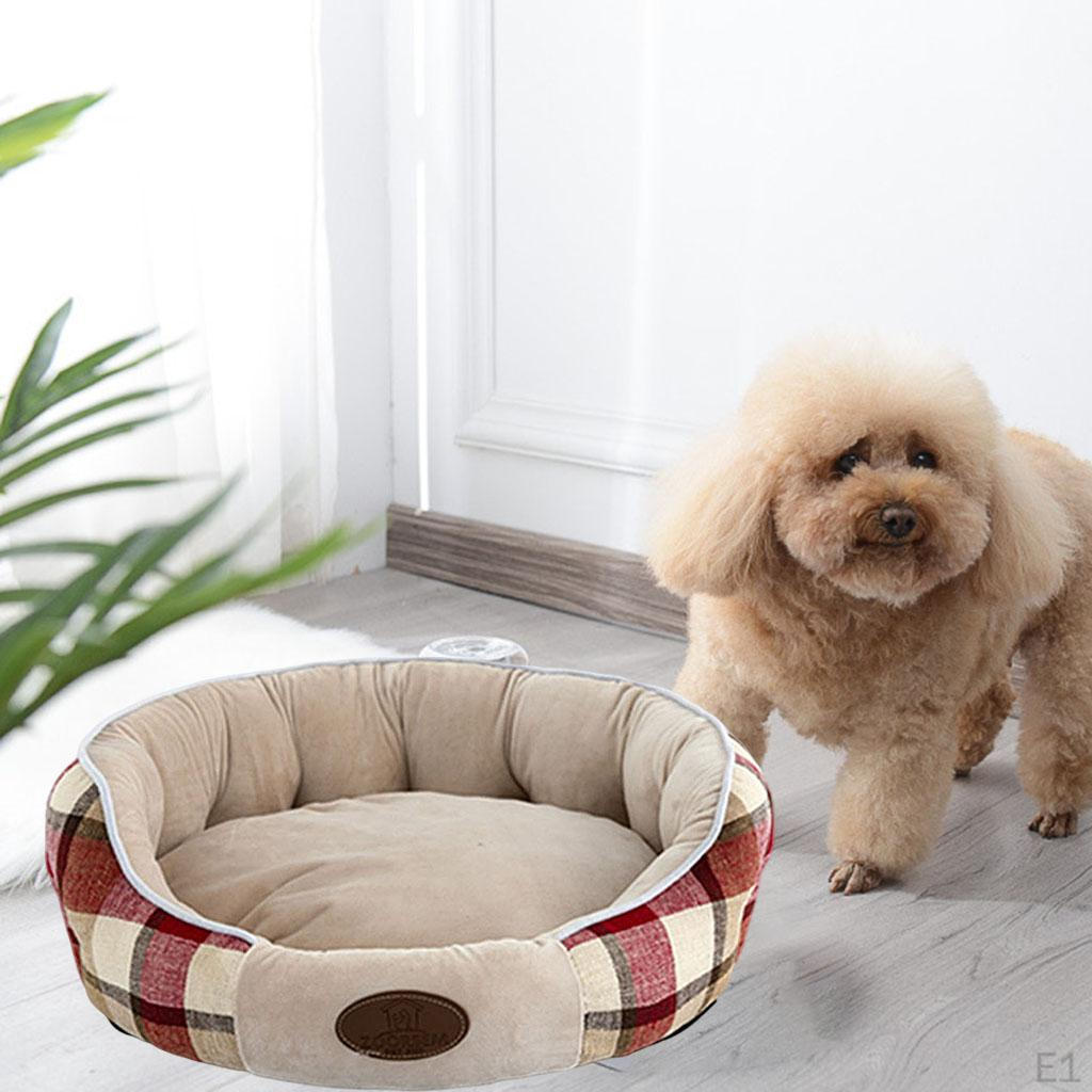 Large Size Lattice Bed Cat nest Warm Round Home Fabric Kennel Short Plush Soft Pet Supplies Durable