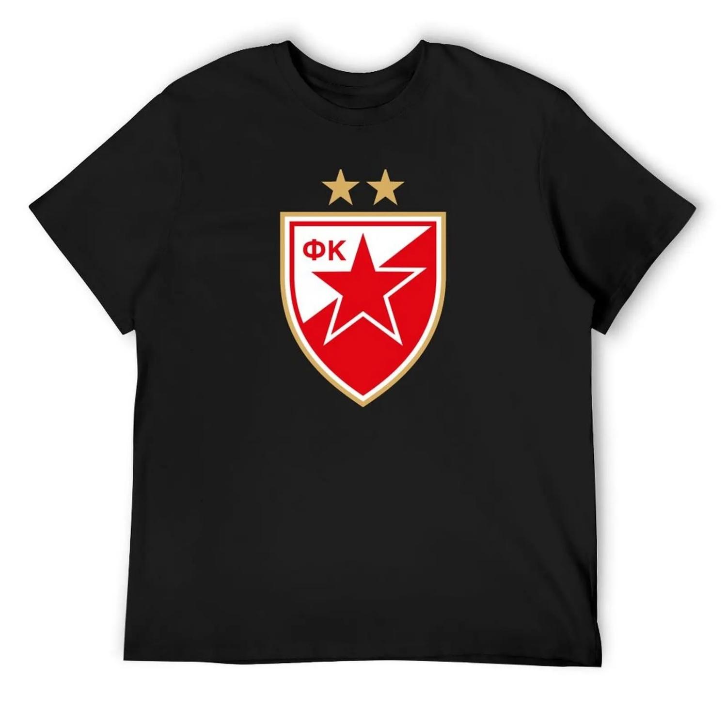 

Crvena Zvezda Red Star Belgrade - Red Star Belgrade T-Shirt rapper graphic tees funny shirt cotton sweat shirts men graphic XXXXXL чорний